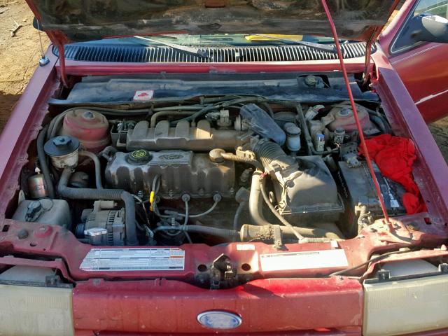 1FAPP36X3NK139508 - 1992 FORD TEMPO GL RED photo 7