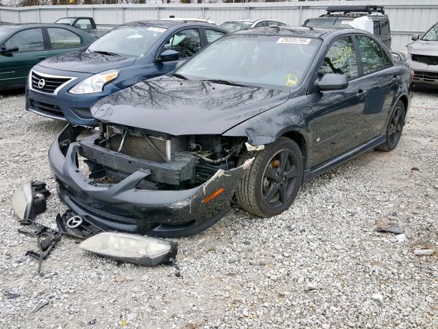 1YVHP80D555M73963 - 2005 MAZDA 6 S BLACK photo 2