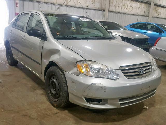 JTDBR32E530008558 - 2003 TOYOTA COROLLA CE SILVER photo 1