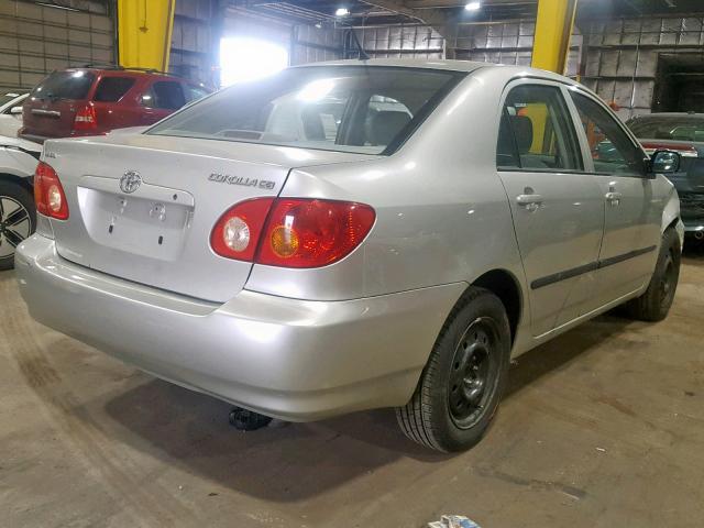 JTDBR32E530008558 - 2003 TOYOTA COROLLA CE SILVER photo 4