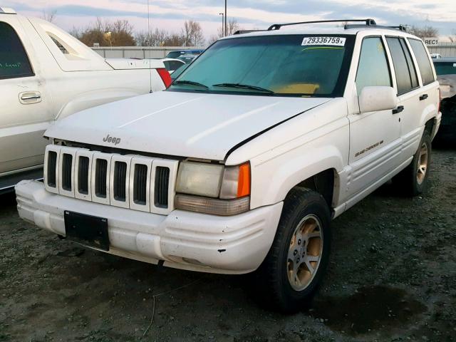 1J4GZ78S8WC217896 - 1998 JEEP GRAND CHER WHITE photo 2