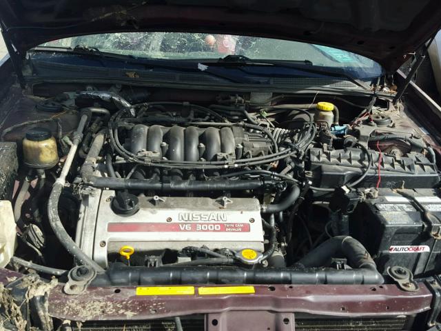 JN1CA31D31T835414 - 2001 NISSAN MAXIMA GXE BURGUNDY photo 7