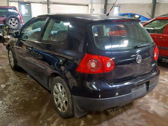 WVWAR71K47W225256 - 2007 VOLKSWAGEN RABBIT BLACK photo 3