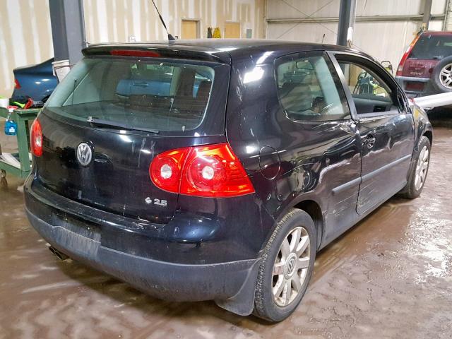 WVWAR71K47W225256 - 2007 VOLKSWAGEN RABBIT BLACK photo 4