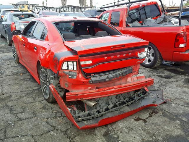 2C3CDXGJ4EH238708 - 2014 DODGE CHARGER SU RED photo 3