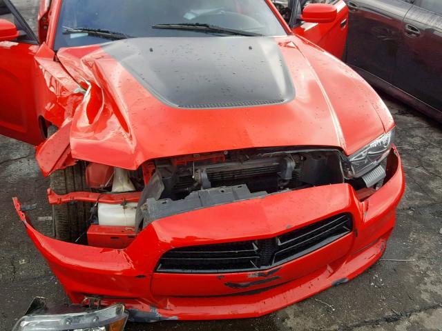 2C3CDXGJ4EH238708 - 2014 DODGE CHARGER SU RED photo 7