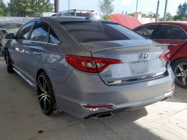 5NPE34AF2HH578753 - 2017 HYUNDAI SONATA SPO GRAY photo 3