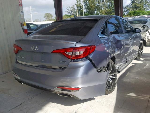 5NPE34AF2HH578753 - 2017 HYUNDAI SONATA SPO GRAY photo 4