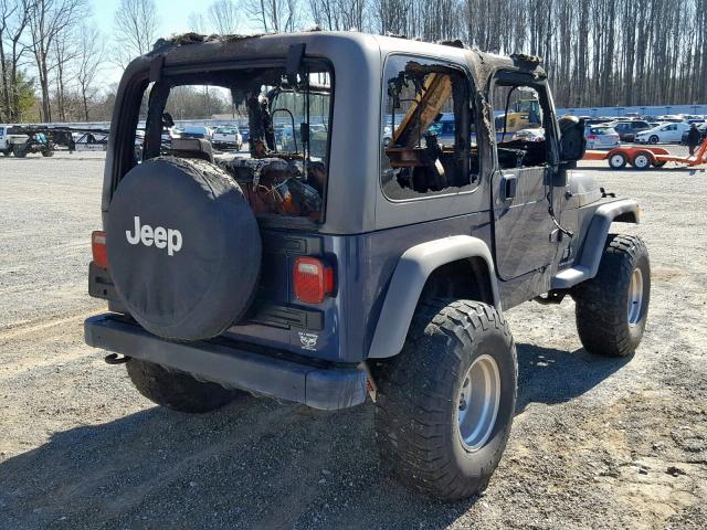 1J4FA29S15P385018 - 2005 JEEP WRANGLER / GRAY photo 4