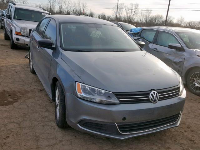 3VW2K7AJ8CM393571 - 2012 VOLKSWAGEN JETTA BASE GRAY photo 1