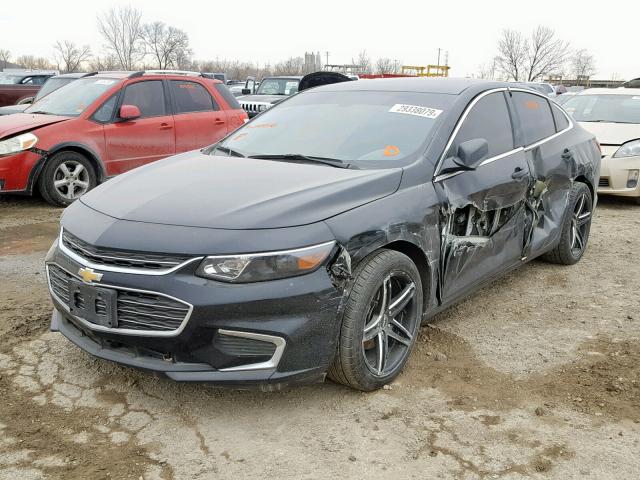 1G1ZB5ST7HF240248 - 2017 CHEVROLET MALIBU LS BLACK photo 2