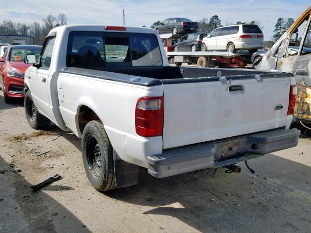 1FTYR10C91TA01902 - 2001 FORD RANGER WHITE photo 3