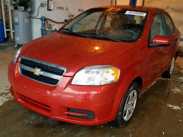 KL1TD5DE9BB233930 - 2011 CHEVROLET AVEO LS RED photo 2