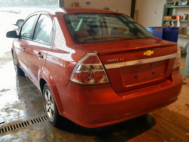 KL1TD5DE9BB233930 - 2011 CHEVROLET AVEO LS RED photo 3