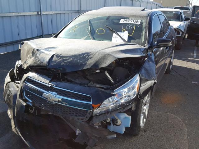 1G11C5SAXDU120894 - 2013 CHEVROLET MALIBU 1LT BLACK photo 2