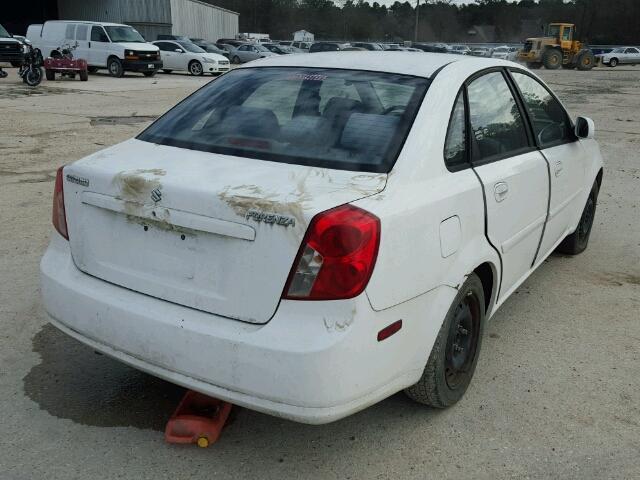 KL5JD56Z25K200519 - 2005 SUZUKI FORENZA S WHITE photo 4