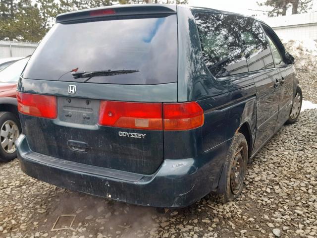 2HKRL18531H500842 - 2001 HONDA ODYSSEY LX GREEN photo 4