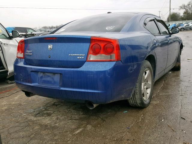 2B3KA33V99H525826 - 2009 DODGE CHARGER SX BLUE photo 4