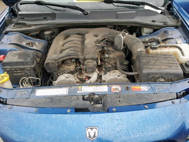 2B3KA33V99H525826 - 2009 DODGE CHARGER SX BLUE photo 7