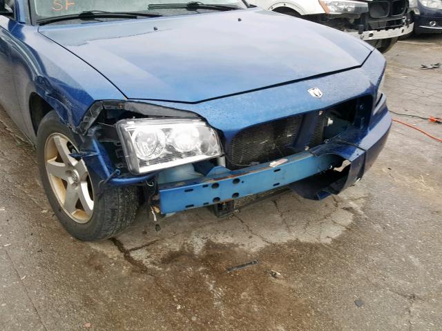 2B3KA33V99H525826 - 2009 DODGE CHARGER SX BLUE photo 9