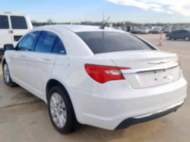 1C3CCBAB0DN622725 - 2013 CHRYSLER 200 LX WHITE photo 3