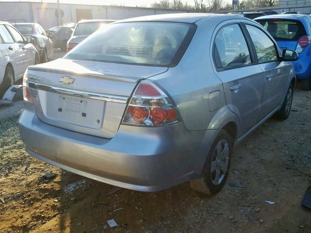 KL1TD5DE4BB238937 - 2011 CHEVROLET AVEO LS SILVER photo 4