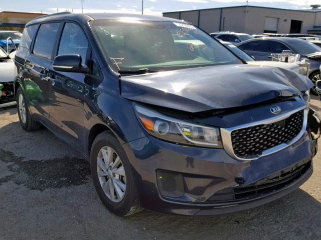 KNDMB5C15F6045387 - 2015 KIA SEDONA LX BLUE photo 1