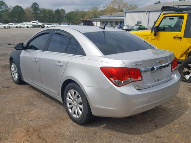 1G1PC5SHXB7114614 - 2011 CHEVROLET CRUZE LS GRAY photo 3