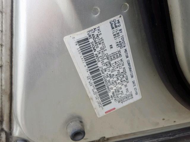 JT6HF10U9X0094651 - 1999 LEXUS RX 300 BLACK photo 10