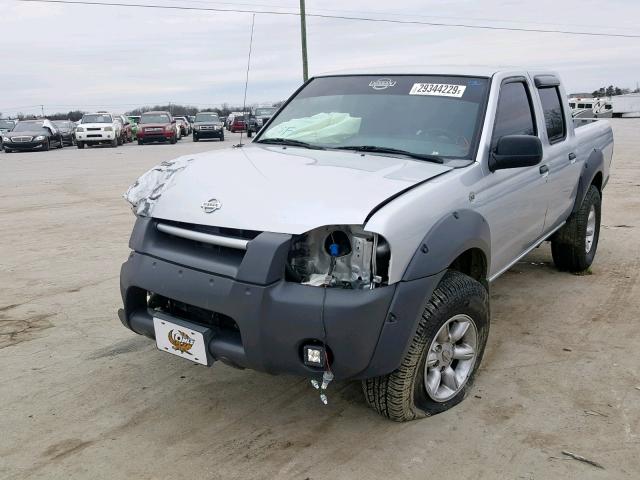 1N6ED27T11C342270 - 2001 NISSAN FRONTIER C SILVER photo 2