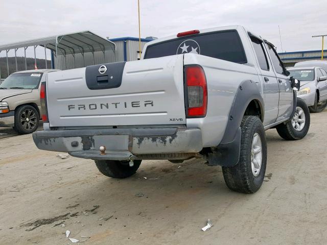 1N6ED27T11C342270 - 2001 NISSAN FRONTIER C SILVER photo 4