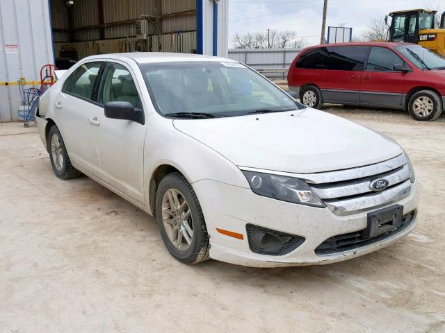 3FAHP0GA2AR356910 - 2010 FORD FUSION S WHITE photo 1