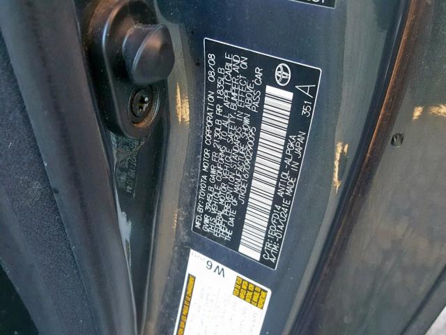 JTKDE167090290095 - 2009 TOYOTA SCION TC GRAY photo 10