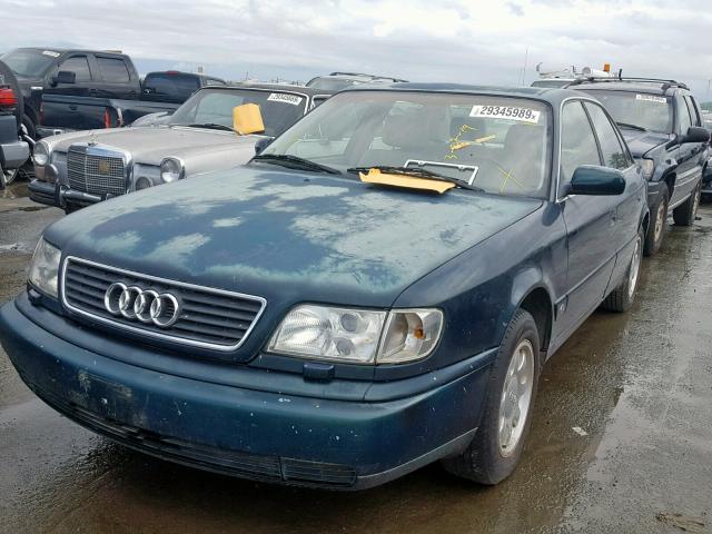 WAUFA84AXSN047791 - 1995 AUDI A6 GREEN photo 2