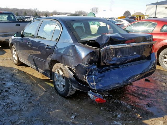 1G1ZT52895F333034 - 2005 CHEVROLET MALIBU LS BLUE photo 3