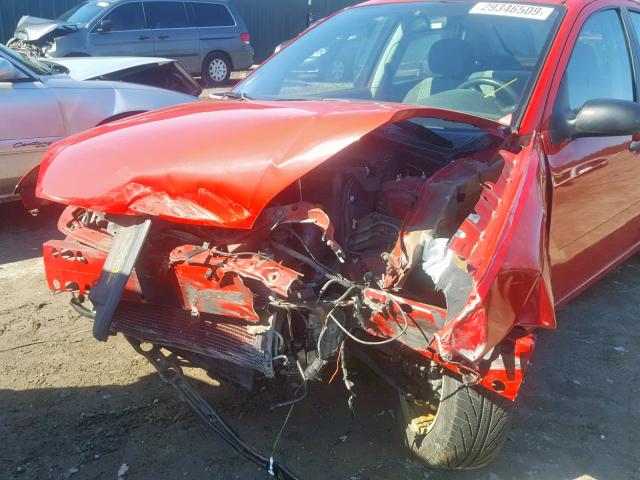 1FAHP34N07W279369 - 2007 FORD FOCUS ZX4 RED photo 9