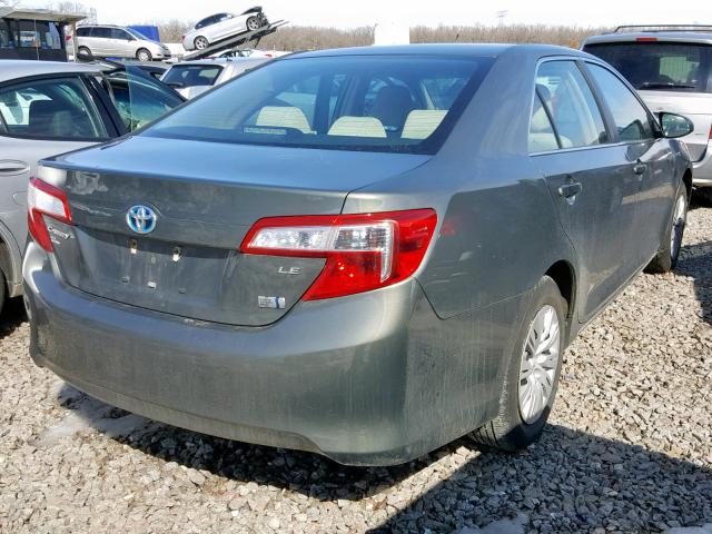 4T1BD1FK3DU079069 - 2013 TOYOTA CAMRY HYBR GRAY photo 4