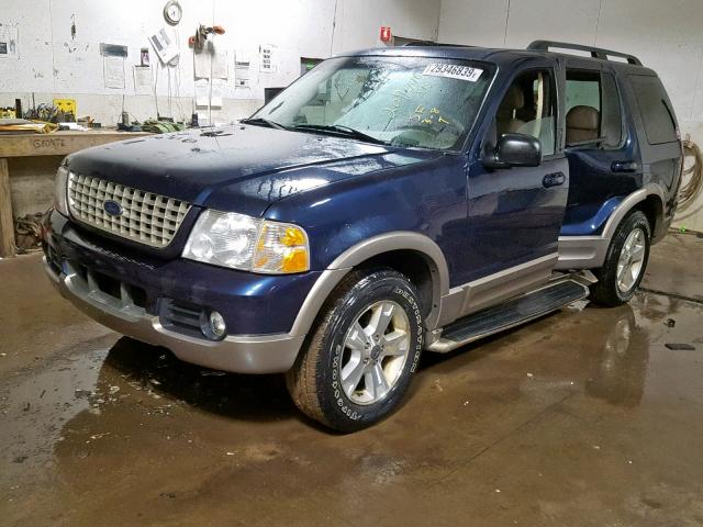 1FMZU74K23UB69820 - 2003 FORD EXPLORER E BLUE photo 2