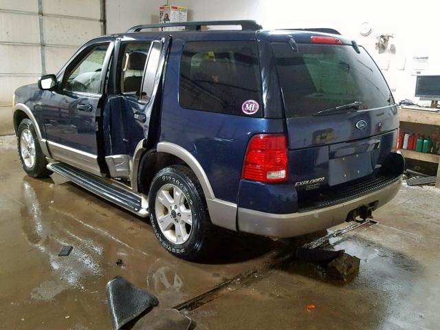 1FMZU74K23UB69820 - 2003 FORD EXPLORER E BLUE photo 3