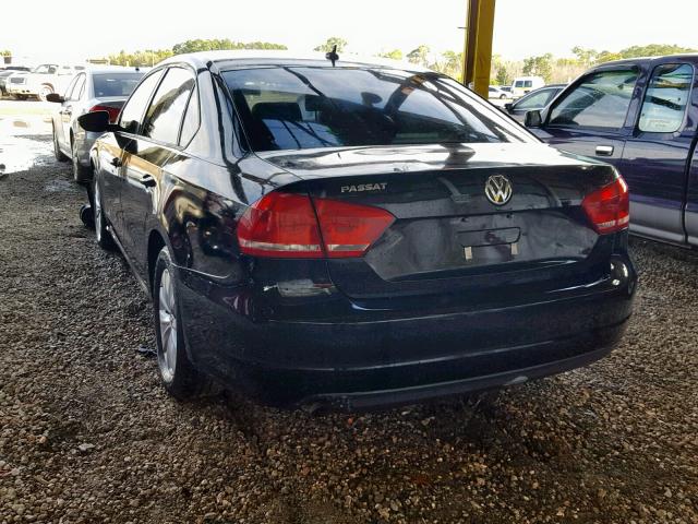 1VWAH7A39CC080221 - 2012 VOLKSWAGEN PASSAT S BLACK photo 3