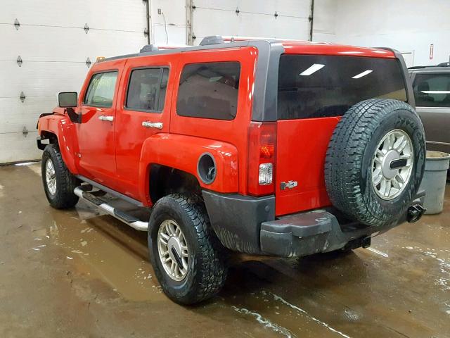 5GTDN136268126789 - 2006 HUMMER H3 RED photo 3