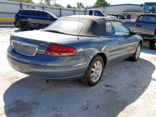 1C3EL75R66N136176 - 2006 CHRYSLER SEBRING GT BLUE photo 4