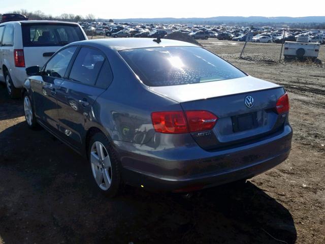 3VWLL7AJ2BM090558 - 2011 VOLKSWAGEN JETTA TDI GRAY photo 3