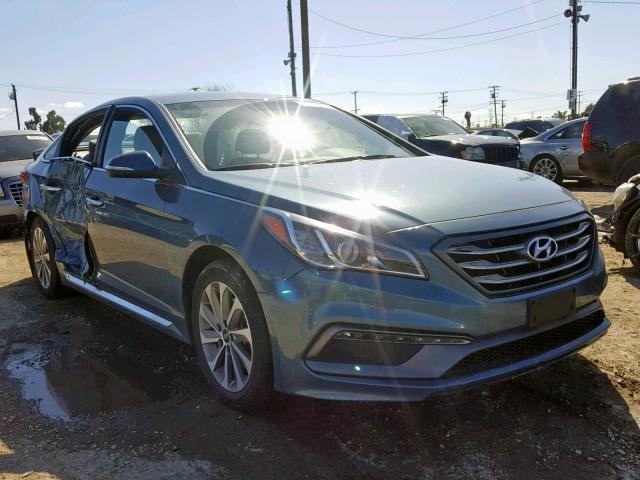 5NPE34AF0FH217423 - 2015 HYUNDAI SONATA SPO BLUE photo 1