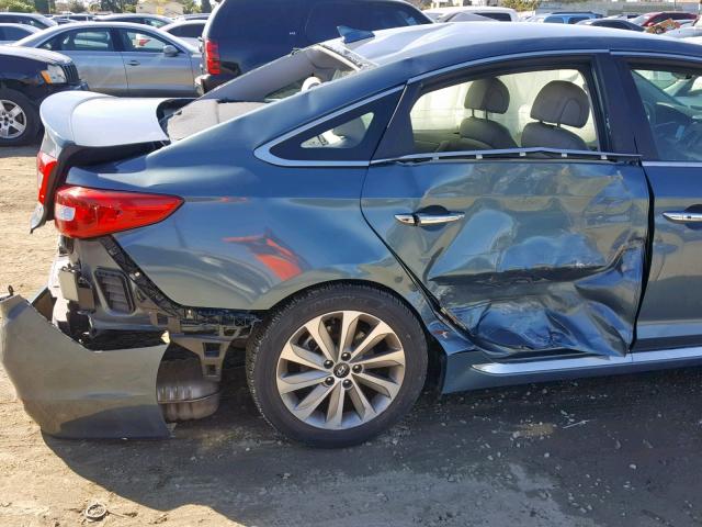 5NPE34AF0FH217423 - 2015 HYUNDAI SONATA SPO BLUE photo 10