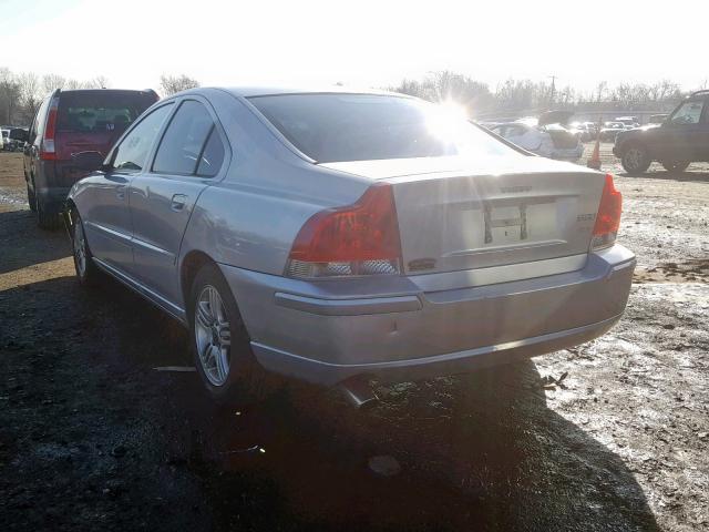 YV1RS592562508961 - 2006 VOLVO S60 2.5T SILVER photo 3