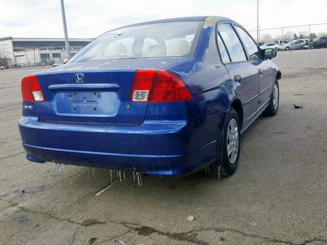 2HGES163X5H546249 - 2005 HONDA CIVIC DX V BLUE photo 4