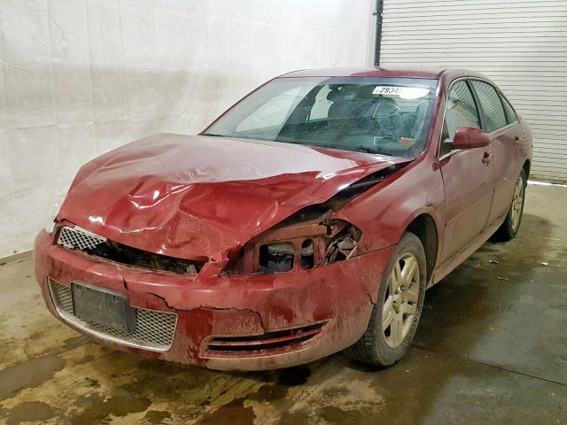 2G1WB5E32E1114879 - 2014 CHEVROLET IMPALA LIM RED photo 2