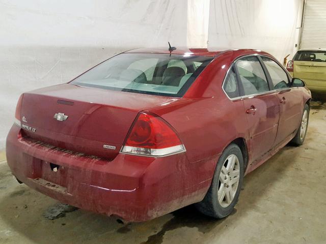 2G1WB5E32E1114879 - 2014 CHEVROLET IMPALA LIM RED photo 4