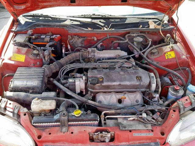 1HGEG8643SL002967 - 1995 HONDA CIVIC DX RED photo 7